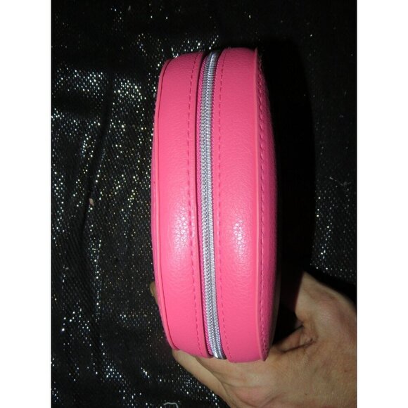 Dior Cosmetic Makeup Beauty Pouch Clutch Hot Pink D Embellished Zipper Charm - Picture 6 of 12